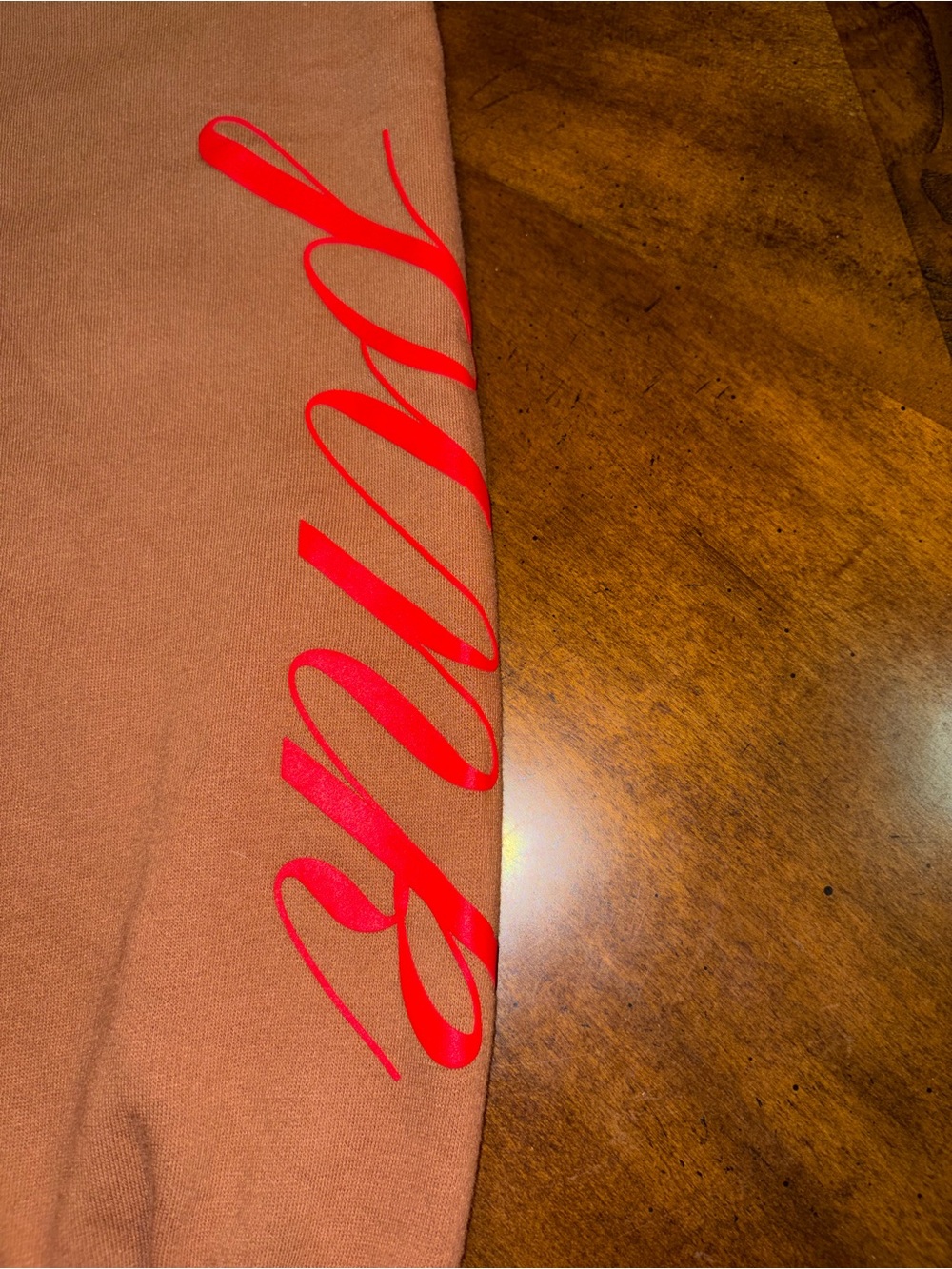 Victoria’s Secret PINK Oversized Hoodie Jogger Set Brown Red Logo XL/L - Picture 11 of 16